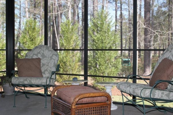 Screened porch close up