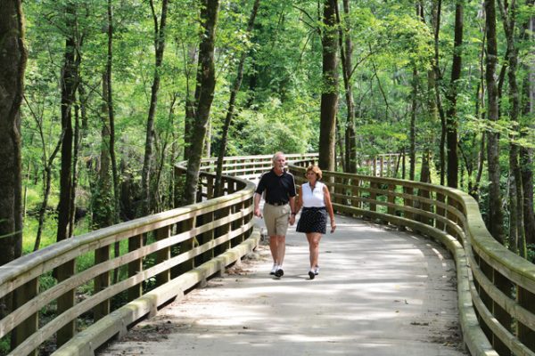 Couple on Bridge Mid Shot