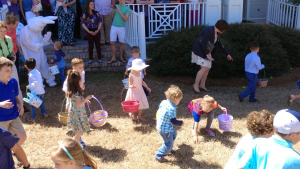 Children at egg hunt