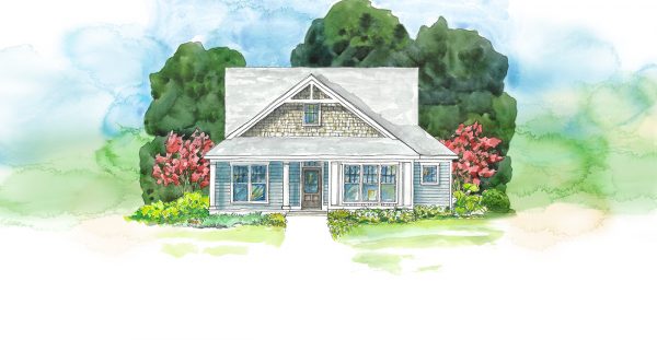 Fairview Home Watercolor Illustration