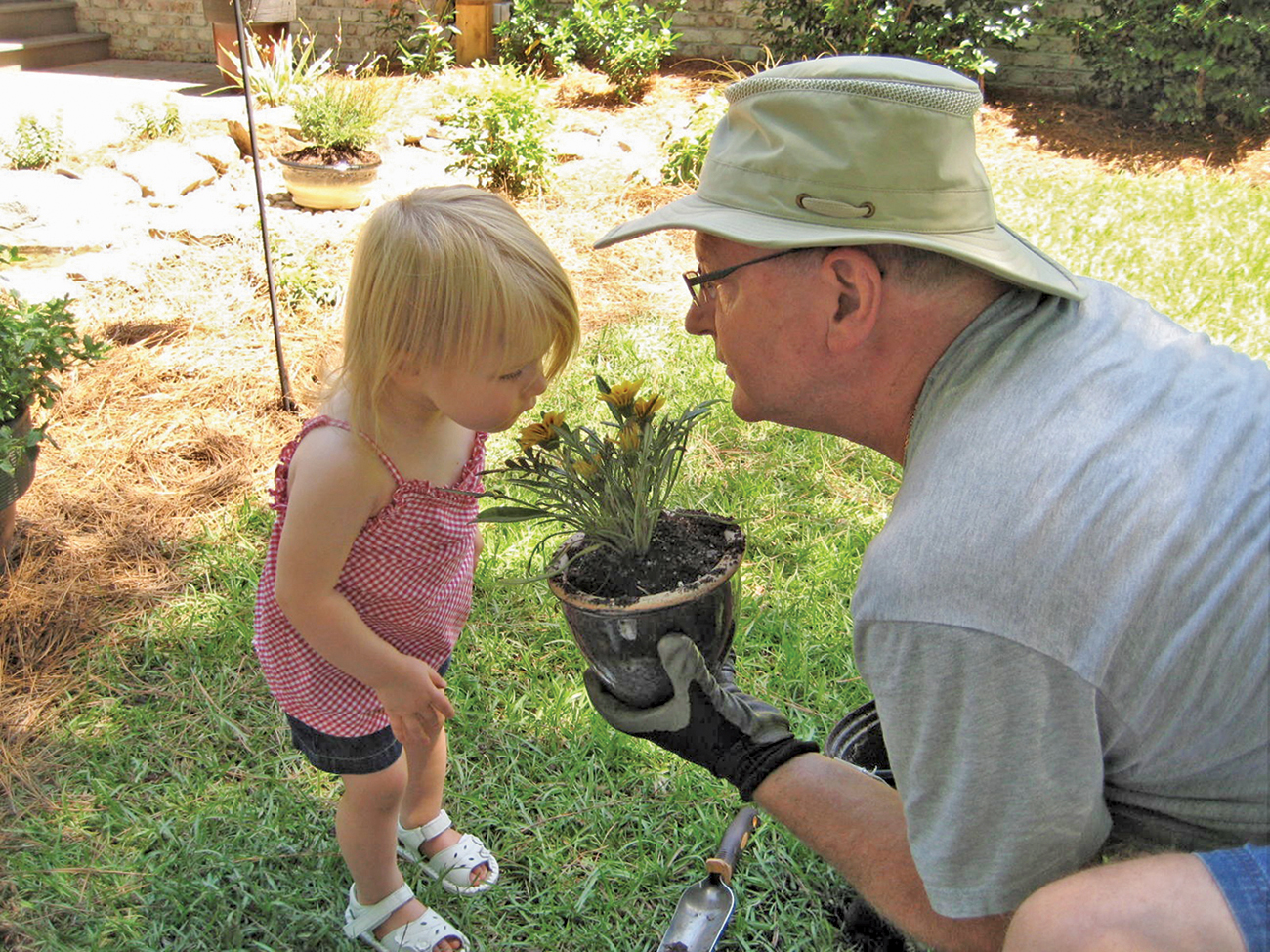 grandchild with grandparent